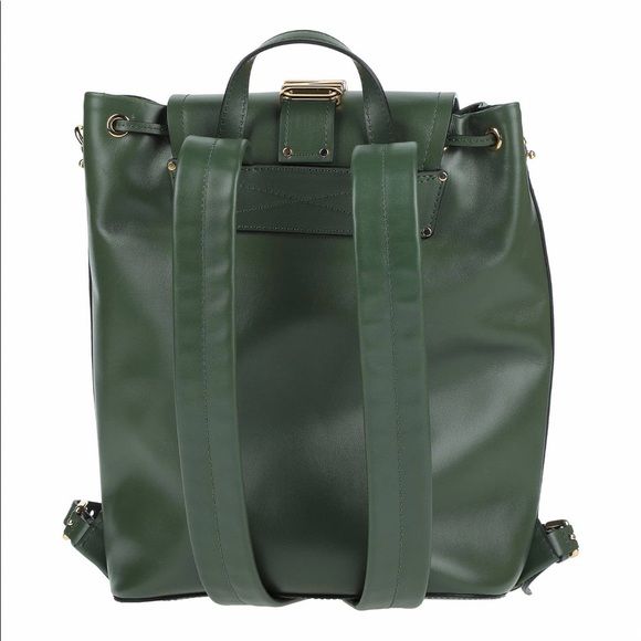🤩💕NEW, RARE MOSCHINO BACKPACK‼️ BEAUTIFUL GREEN LEATHER💕🤩 - Picture 5 of 6
